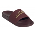 adidas Klapki Adilette Shower - napis adidas - bordowy Damskie - 1 para